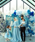 تصویر ست خانوادگی مرجان - آبی روشن / دختر ۱ سال 