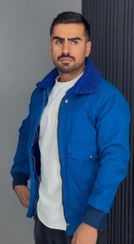 تصویر کاپشن بوفالو رنگ آبی تیره 