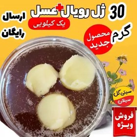 تصویر ژل رویال اصل ایرانی(30گرم در یک کیلو عسل طبیعی کردستان)ارسال رایگان 