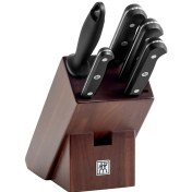 تصویر سرویس چاقو ۶ پارچه با استند تیره زولینگ مدل گورمت ZWILLING Gourmet Knife Block, Set of 6 