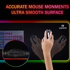 تصویر موس پد RGB Gameing Mouse Pad, Non Slip Rubber-ارسال 20 روز کاری 