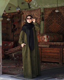 تصویر مانتو عبایی تبسم 