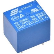 تصویر رله 12V-10A پایه میلون T73 مارک SONGLE کد SRD-12VDC-SL-C 