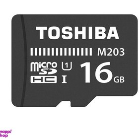 تصویر کارت حافظه توشیبا (Toshiba) مدل UHS-I microSDHC M203 100MB/s ظرفیت 16 گیگا بایت 