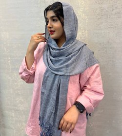 تصویر شال ریشه کوبایی - آبی 