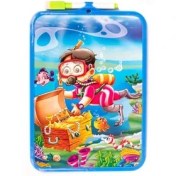 تصویر تابلو تخته وایت برد پسر غواص آبی 