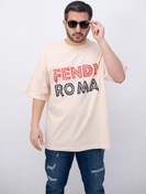 تصویر تیشرت مردانه آستین کوتاه طرح دار FENDI ROMA با 3رنگ متفاوت 