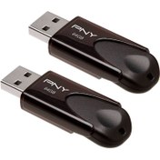 تصویر فلش مموری پی ان وای Attache 4 USB 2.0 64GB بسته 2 عددی ا PNY Attache 4 USB 2.0 64GB TWIN PACK Flash Memory PNY Attache 4 USB 2.0 64GB TWIN PACK Flash Memory