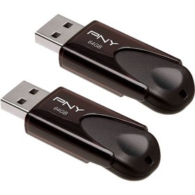 تصویر فلش 64 گیگ پی ان وای PNY Attache 4 بسته 2 عددی PNY Attache 4 64GB USB 2.0 Flash Drive Pack of 2