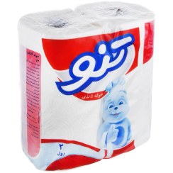 تصویر دستمال کاغذی تنو ۲ رول ۹۰ برگ ۳ لایه 