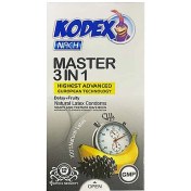 تصویر کاندوم تاخیری مستر 3 در 1 ناچ کدکس 