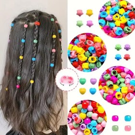 تصویر پک 10 عددی مهره مو رنگی 