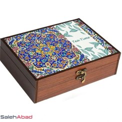 تصویر جعبه دمنوش پذیرایی چوبی سنتی کد K7857 