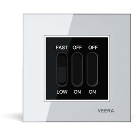 تصویر کلید کولر مدل امگا کلید کولر ویراالکتریک با میانه سفید مشکی