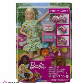 تصویر عروسک باربی در جشن تولد همراه با سگ مدل Barbie Doll and Puppy Party - زمان ارسال 15 تا 20 روز کاری 