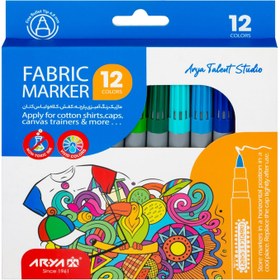 تصویر ماژیک رنگ آمیزی آریا بسته ۱۲ عددی ۱۲ رنگ 