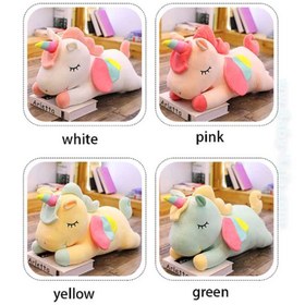 تصویر عروسک پولیشی اسب شاخ دار خوابیده Baby Dream ا baby unicorn doll code:1001064 baby unicorn doll code:1001064