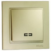 تصویر کلید تک پل با روشنایی مونو بژ مدل دسپینا Mono Despina 