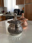 تصویر قندان مسی بدون پایه گلسا با آبکاری کروم 