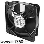 تصویر فن کامپیوتری سایز 15*15 مناسب کابین آسانسور تمام فلزی 