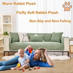 تصویر روکش وکاور مبل ضد اب و لک دکوراتیو دارای لایه ترمز ؛ محافظ قوی مبل هشت نفره با طراحی دوخت محکم و شیک - طوسی سیر / مبل هشت نفره Waterproof and stain-resistant decorative sofa cover with anti-slip layer; strong protection for an 8-seater sofa with durable and stylish stitching design.”