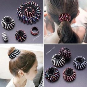 تصویر گیره چنگکی نگین دار طیفی 18 ردیفه Jeweled claw clip 2