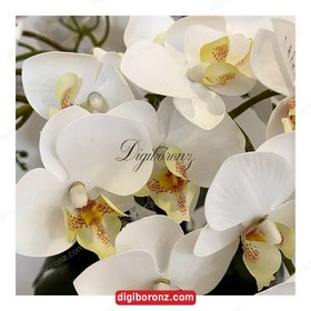 تصویر گل مصنوعی مدل ارکیده ریز سفید White orchid model artificial flower