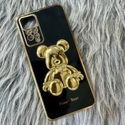 تصویر قاب گوشی شیامی note 11 pro /note 12 pro کاور محافظ طرح مای کیس فانتزی خرسی مشکی مناسب گوشی note 11 pro /note 12 pro 
