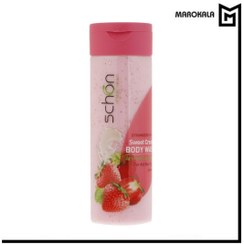 تصویر شامپو بدن کرمی شیر توت فرنگی شون 300 میل Schon Strawberry And Milk Body Shampoo 300ml