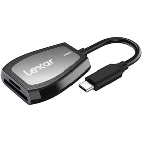 تصویر کارت خوان لکسار مدل Lexar Dual-Slot Card Reader Type-C 3.2 