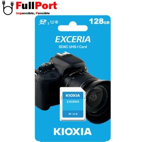 تصویر مموری کارت کیوکسیا مدل LNEX1L128GG4 Class10-U1 100MB/s با ظرفیت 128 گیگابایت KIOXIA EXCERIA SD Memory Card LNEX1L128GG4 Class10-U1 100MB/s 128GB