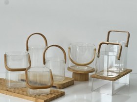 تصویر یخدان پیرکس دسته چوبی 