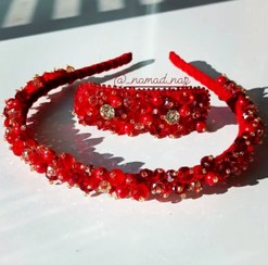 تصویر تل جواهردوزی کریستالی قرمز یلدایی 