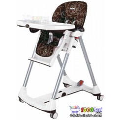 تصویر صندلی غذاخوری کودک طرح قهوه ای PegPerego 