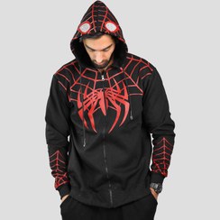 تصویر سویشرت مرد عنکبوتی مدل Spiderman کد Spl-023d6 رنگ مشکی 