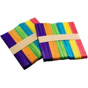 تصویر چوب بستنی رنگی بسته 50 عددی باریک Colored Ice Cream Stick Pack Of 50