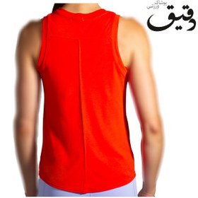 تصویر تاپ ورزشی بروکس زنانه Brooks Distance tank running قرمز BROOKS WOMEN DISTANCE TANK