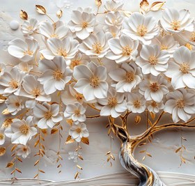 تصویر تابلو درخت پرشکوفه 