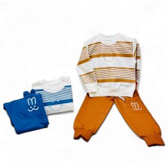 تصویر ست بلوزشلوار راه راه لبخند 