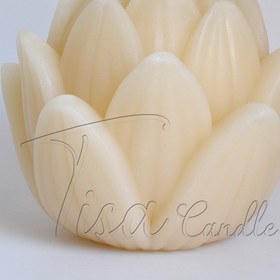 تصویر شمع دکوری گل لوتوس شمع مینیمال دستساز گل لوتوس