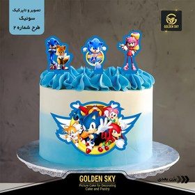 تصویر تاپر کیک سونیک 