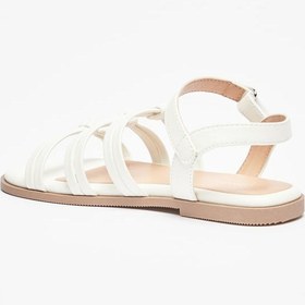 تصویر صندل بنددار دخترانه با بسته شدن چسبی - مجموعه رمضان برند flora bella by shoexpress Girl's Strappy Sandals with Hook and Loop Closure Ramadan Collection