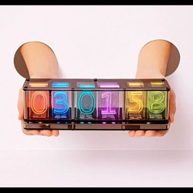 تصویر ساعت دیجیتال نیکسی مدل NixGlow با اکولایزر RGB 