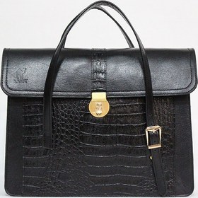 تصویر کیف اداری چرم مشکی 