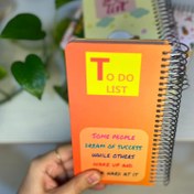 تصویر دفترچه روزانه - ساده نارنجی To do list note book