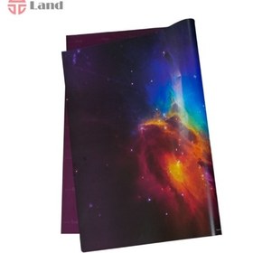 تصویر کاغذ کادو گلاسه دورو برگ تحریر مدل کهکشان 