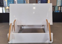 تصویر کاشی سفید ساده پارس 30 در 60 براق 