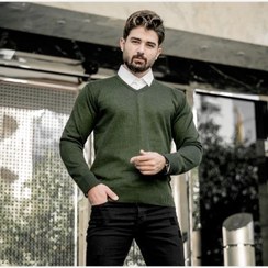 تصویر بافت مردانه یقه هفت فری‌سایز در ۸ رنگ 