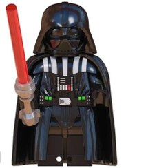 تصویر مینی فیگور دارث ویدر با لایت سِیبر جنگ ستارگان 