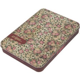 تصویر دفتر یادداشت 160 برگ کلیپس طرح گل رز زمینه کرم به همراه جعبه 